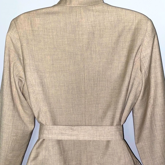 Isaac Mizrahi Tan Button Down Jacket Size 12 - Picture 13 of 16